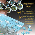 GERJATO Cats & Dogs USA Map Puzzle 1000pc with Poster & Saver Sheets