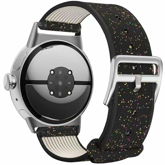 SKCC Nylon Bands for Google Pixel Watch 2 & 3 41mm Black Adjustable