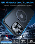 KissCall Magnetic Ring Stand Case for iPhone 16 Pro Max Translucent Matte
