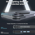 FUGTBLESS iPhone 16 Case 6.1" Translucent Magnetic O-Ring 360° Stand