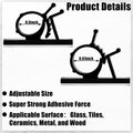 Barydat Cable Clips Black 50pcs Self Adhesive Wire Organizer 1.46x0.72in