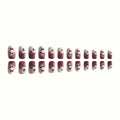 RIICFDD Halloween Spider Web Kawaii Skull Pink Gradient Short Square Nails 24