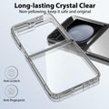 Sucnakp Samsung Galaxy Z Flip 6 Case Clear Back TPU Bumper Cover YKL Gray