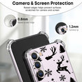 BEIMEITU Samsung Galaxy S23 Clear Case Xmas Tree Deer Soft Flexible Cover