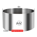 304 Stainless Steel Mousse Cake Ring 6 x 3.15 inch Mirror Finish Seamless