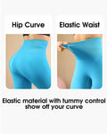 Homma High Waist Tummy Control Workout Compression Yoga Pants L Ocean Blue