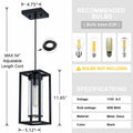 RAINLIGHTING 3 Pack Pendant Ceiling Light 6" Grey Glass Black Finish Indoor