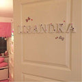 YRONTY 4in White Wooden Letter U Unfinished DIY Crafts Decorative Alphabet