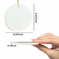 Ceramic Sublimation Ornaments Round 4pcs Bulk Heat Press Blanks Porcelain