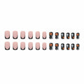 RIICFDD Cat Eyes Press On Nails 30 Pcs Short Square Acrylic Glitter False Nails