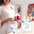 Christmas Baby Shower Game 50 Pink Truck Diaper Raffle Tickets with Sign