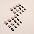 RIICFDD Cat Eyes Press On Nails 30 Pcs Short Square Acrylic Glitter False Nails