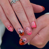 RIICFDD Halloween Press On Nails 24 Pcs Light Pink Almond Full Cover Cute