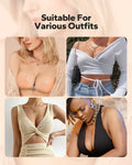 BoobyBear Sticky Bra Nude B Cup Strapless Backless Reusable Silicone Bra