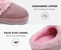 ONCAI Women's Fuzzy Suede Warm Winter Slippers Size 7 US Light Pink 2025