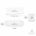 Royal Imports Acrylic Oval Flower Vase 4x12 Clear Non-Breakable Plastic