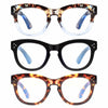 LADEESSE 3 Pack Oprah Style Reading Glasses +2.50 Blue Light Blocking