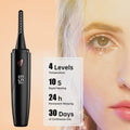 Sawjay Heated Eyelash Curler USB-C Rechargeable 4 Temp Settings Black