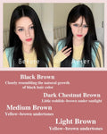 Axceroh Bangs Clip-in Fringe Extension Black Brown Wispy Real Human Hair