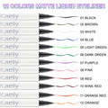 evpct 2Pc Waterproof Liquid Eyeliner Set Dark Green Long Lasting - New