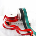 BAEKZ 1in Black Satin Ribbon Gold Edged 50 Yd Roll Flower Gift Decor