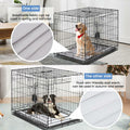 YeeBeny Dog Crate Pan Cover Reversible Quilted Fleece 29.92x18.89in