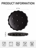 Black 5 Inch Cracker-Shaped Spoon Rest Heat-Resistant Kitchen Accessory