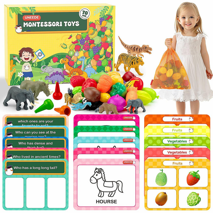 UNEEDE 3-in-1 STEM Sorting Toys Montessori Educational Game 70pcs New