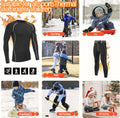 Muzikin Kids Thermal Underwear Set Fleece-Lined Black Size M Moisture-Wicking