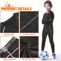Muzikin Kids Thermal Underwear Set Fleece-Lined Black Size M Moisture-Wicking