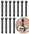 JOYROOM 12PCS Magnetic Cable Ties Black Reusable Silicone Organizers