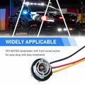 fasebeek 2-Pack 1157 Socket Harness Adapter Gray Universal Car Truck Van