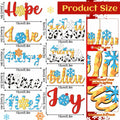 Gerrii 18pcs Christmas Ornaments Wooden Words Colorful Bulk New Crafts