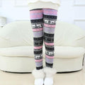 Rysly Girls Winter Thick Warm Fleece Lined Leggings Purple Elk Size 120