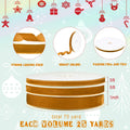 Yilloog 3 Rolls Christmas Velvet Ribbon 75 Yards 3/8 5/8 1 Inch Khaki Satin