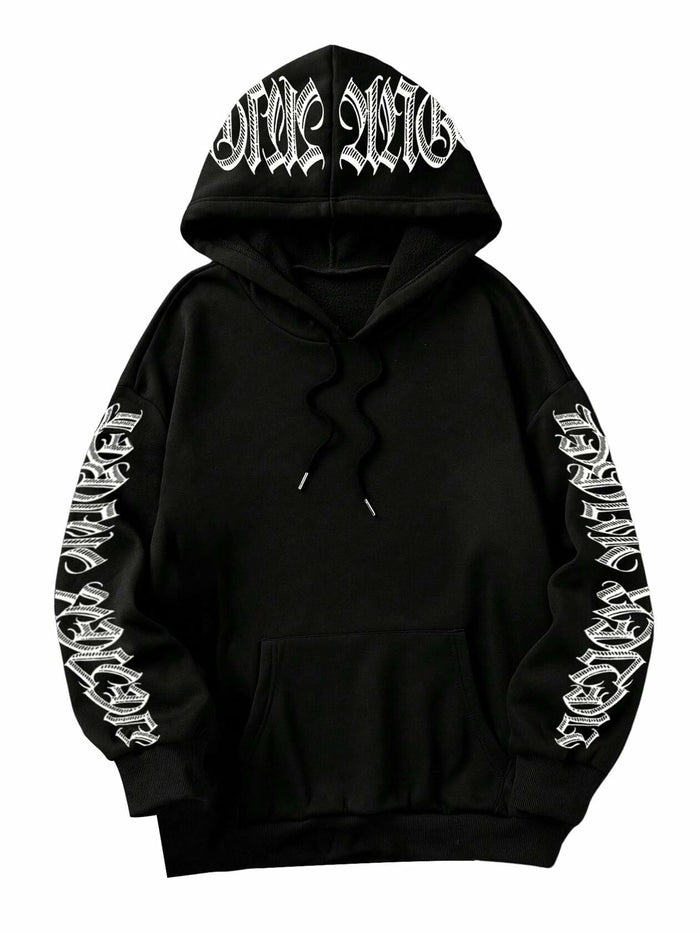 GORGLITTER Women's Halloween Hoodie Black Medium Oversized Sweatshirt