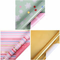 LaRibbons Christmas Wrapping Paper 3 Rolls 17x10ft Peace Pattern with Tags