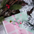 LaRibbons Christmas Wrapping Paper 3 Rolls 17x10ft Peace Pattern with Tags