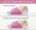 GPOS Womens Slides Memory Foam Cozy Open Toe Pink White Size 6