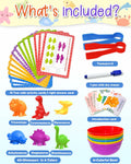 Yetonamr Montessori Counting Dinosaurs Educational Toy Set for Kids