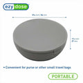 EZY DOSE Travel Pill Organizer Gray Compact Portable Medicine Case with Mirror