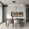 ACNENZIO Black 3-Light Pendant Lighting Fixture, Adjustable, Black 3-Ring