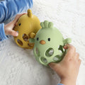 KIAANS Baby Teething Toy Silicone Hollow Chick White BPA Free Sensory Teether