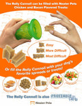 NEATER PET BRANDS Rolly Cannoli Large Classic Orange Mess Proof Treat Toy