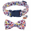 NISIYE Dog Bowtie Collar Soft Adjustable Blue with Metal Buckle for Pets