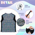 Huhumy Dog Costume Set M Disco Sequins Shirt & Disco Ball Headband