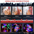FASISOY 3 Pack Multi-Color Christmas Window Lights Battery Operated Timer