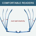 BLUELESS 6-Pack Oversized Reading Glasses +3.50 Metalless Screwless Spring