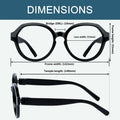 BLUELESS 6-Pack Oversized Reading Glasses +3.50 Metalless Screwless Spring