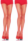 Leg Avenue Industrial Net Panty Hose 2 Pair Red Wide Fishnet Size One Size
